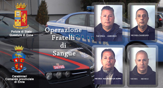 Villarosa, , quattro arresti per mafia eseguiti da Polizia e Carabinieri