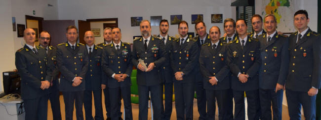 Guardia di Fenna : visita del comandante regionale sicilia al comando provinciale