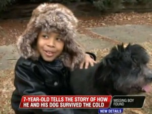 Bimbo sopravvive 14 ore al freddo grazie alle coccole del suo cane